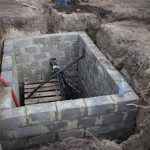 Техническая шахта для обслуживания фонтана, где будут установлены насосы и фильтры для воды.