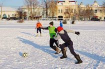 Футбол  на снегу