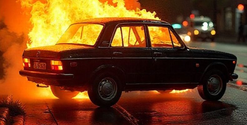 Подожгли автомобиль