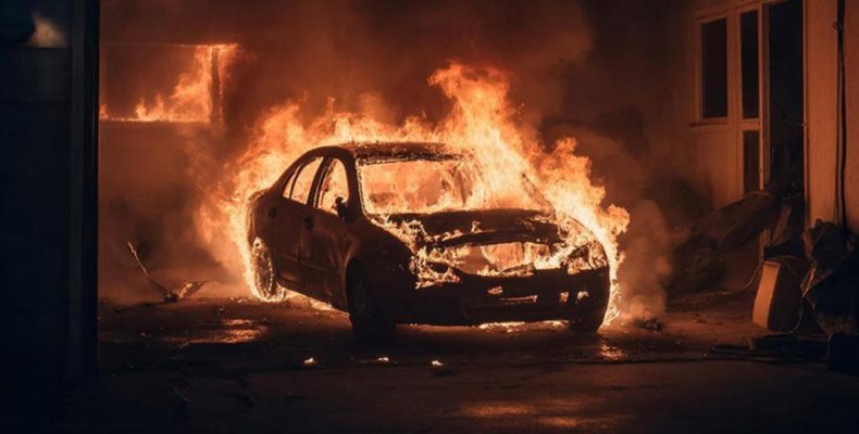 Теплопушка подожгла гараж