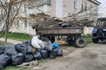 Вывозят мусор после субботников